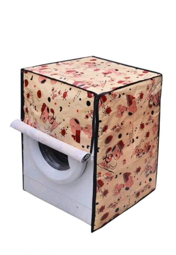 PVC Printed Font loading Machine Covers Dimensions (25"*23.5"*33") and Capacity (320) Liters - 320 Liter, Pink, PVC, Pack of 1